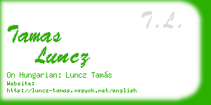 tamas luncz business card